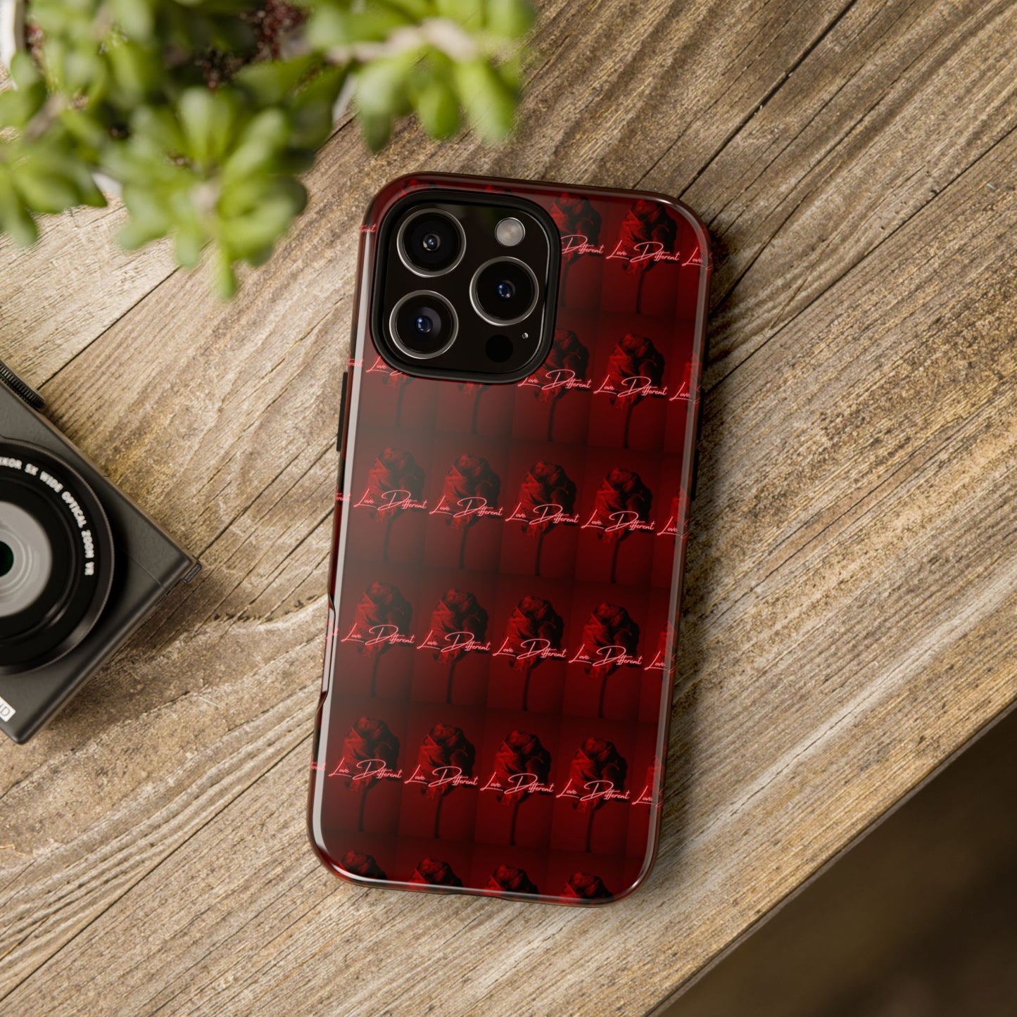 Red Patterned Phone Case | Tough Cases for Stylish Protection, Trendy Cell Cover, Unique Gifts for Tech Lovers, Modern Design