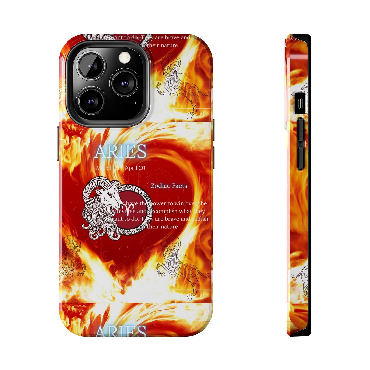 Aries Zodiac Phone Cases, Astrology, Bold Design, Gift for Her, Unique, Durable Cellphone Cover
