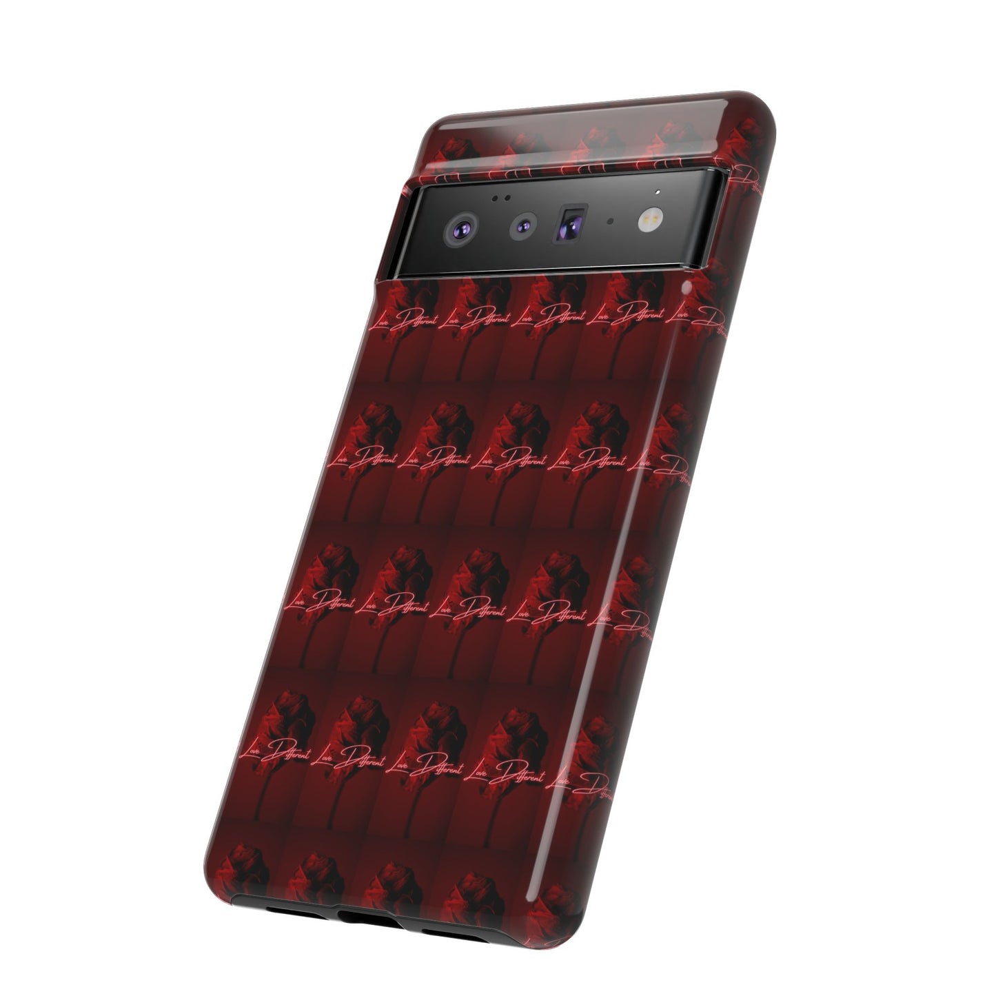 Red Patterned Phone Case | Tough Cases for Stylish Protection, Trendy Cell Cover, Unique Gifts for Tech Lovers, Modern Design