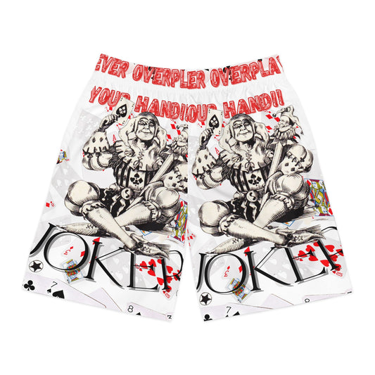 Joker Graphic Men's Jogger Shorts, Casual Summer Shorts, Playful Streetwear, Gift for Gamers, Comfortable Activewear
