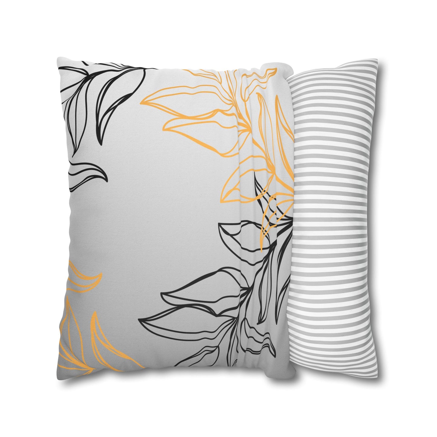 Chic Floral Square Pillowcase, Home Decor, Throw Pillow, Gift for Her, Living Room Accent, Modern Design, Cozy Home Accessories